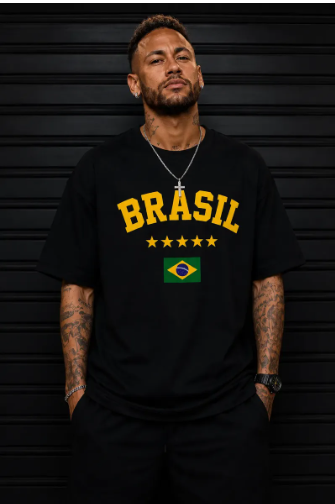 Camiseta Neymar T-shirt Unissex Streetwear Camisa 10 Algodão